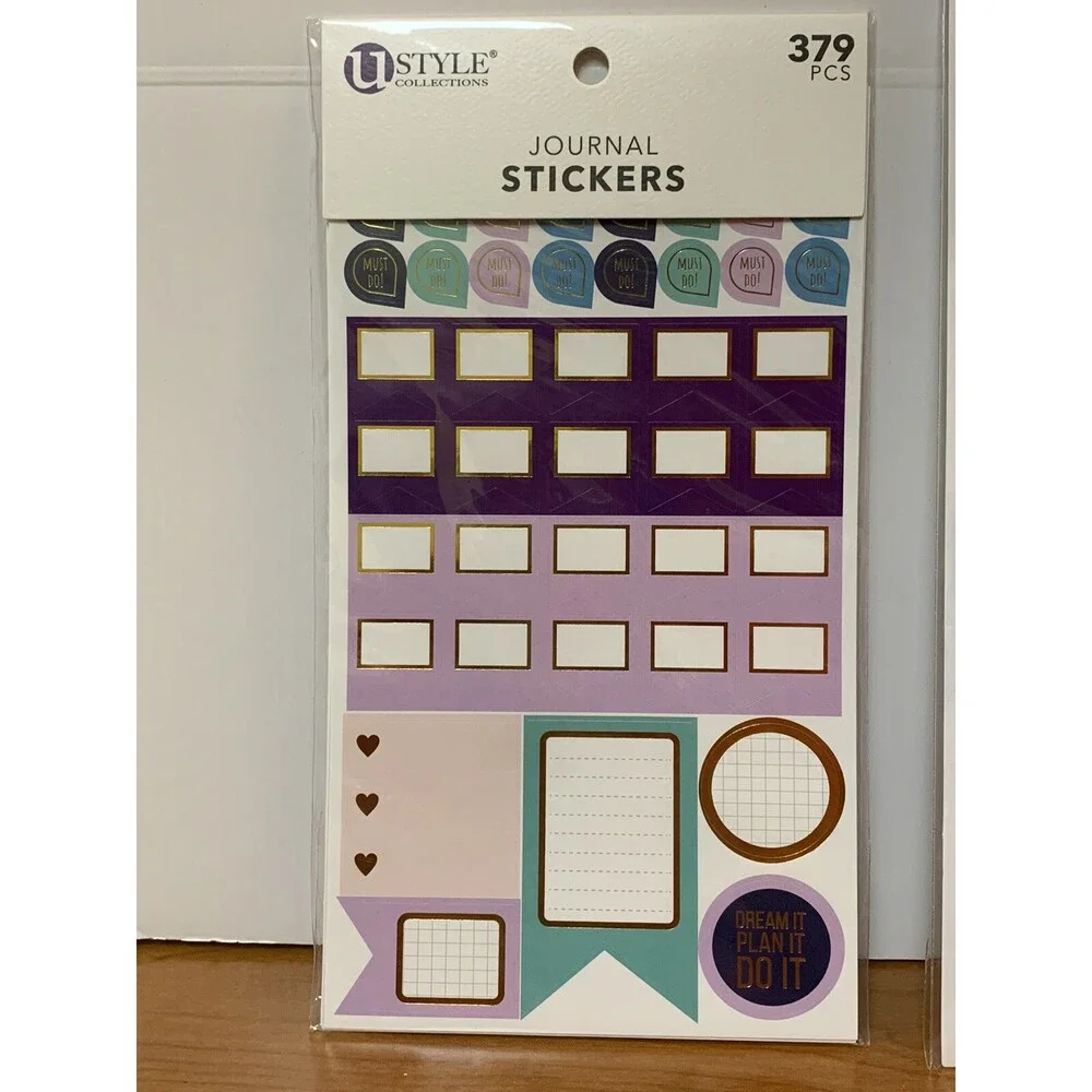 U Style Journal Stickers (379 PCs) And Sticky Flags (200 PCs)